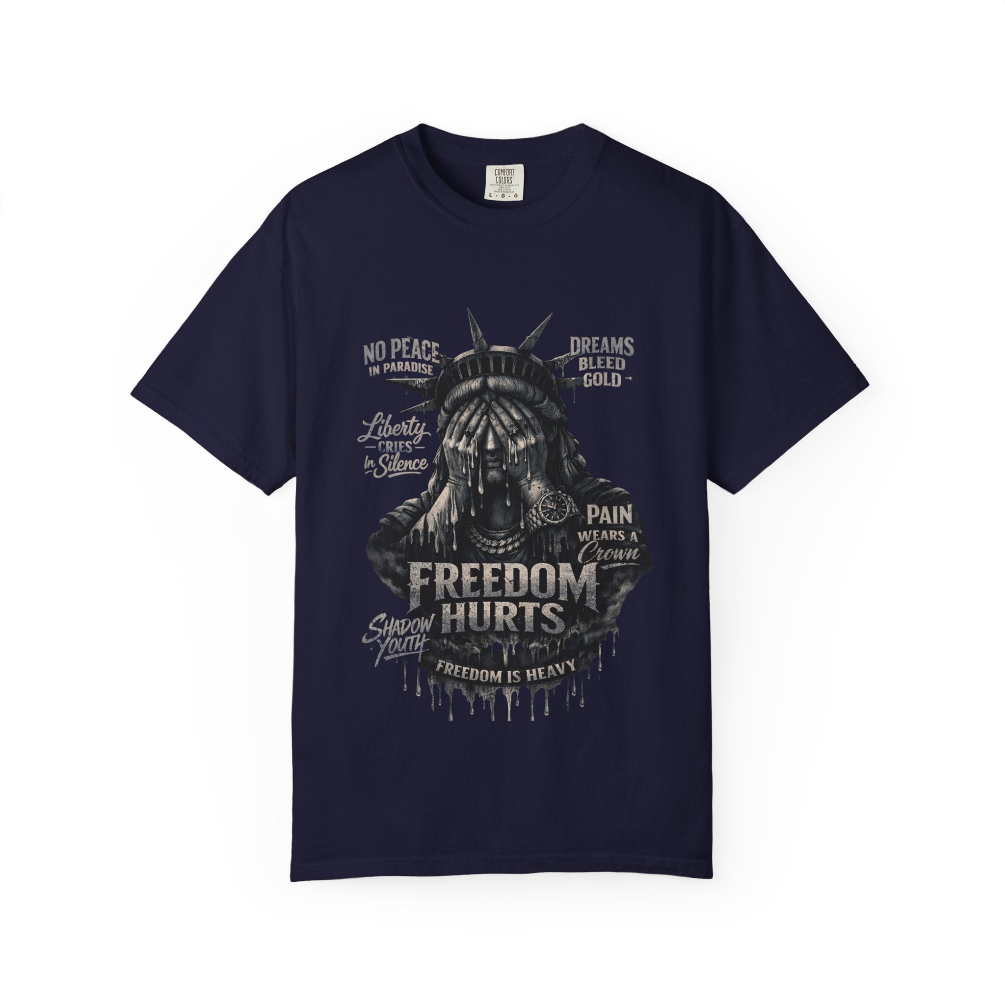 Freedom Hurts T-Shirt — Patriotic Liberty Statue Graphic Tee