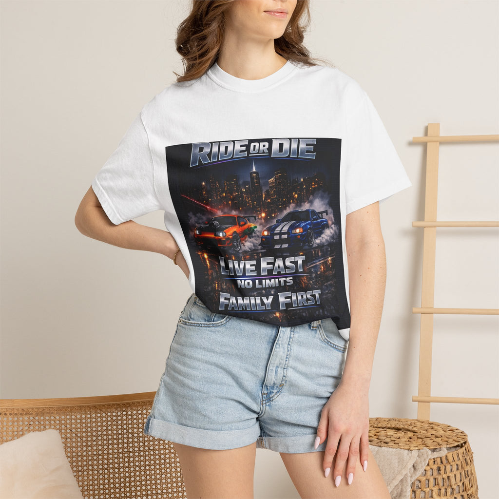 Drift Racing T-Shirt — "Ride or Die / Born to Drift" Street Racing Tee