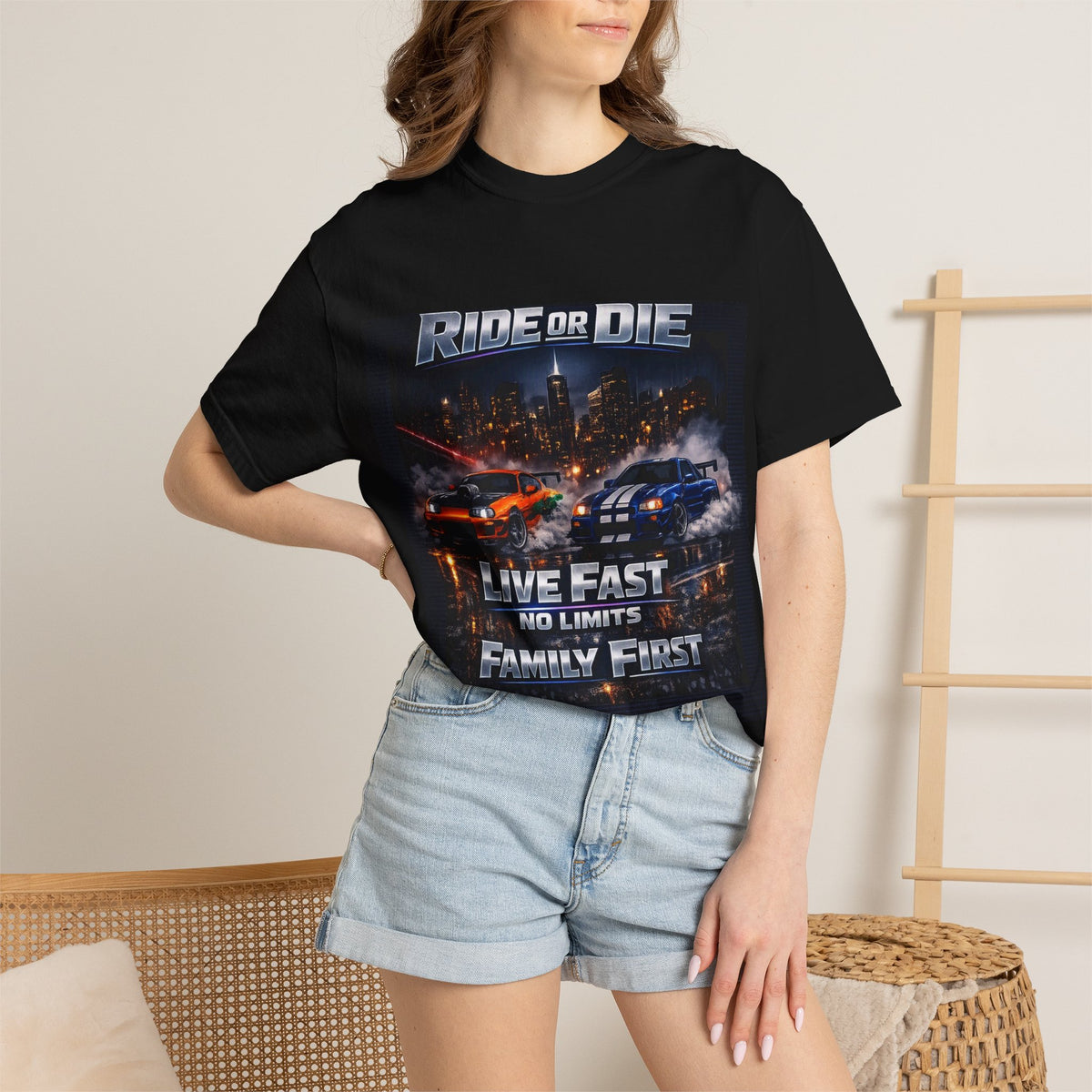 Drift Racing T-Shirt — "Ride or Die / Born to Drift" Street Racing Tee
