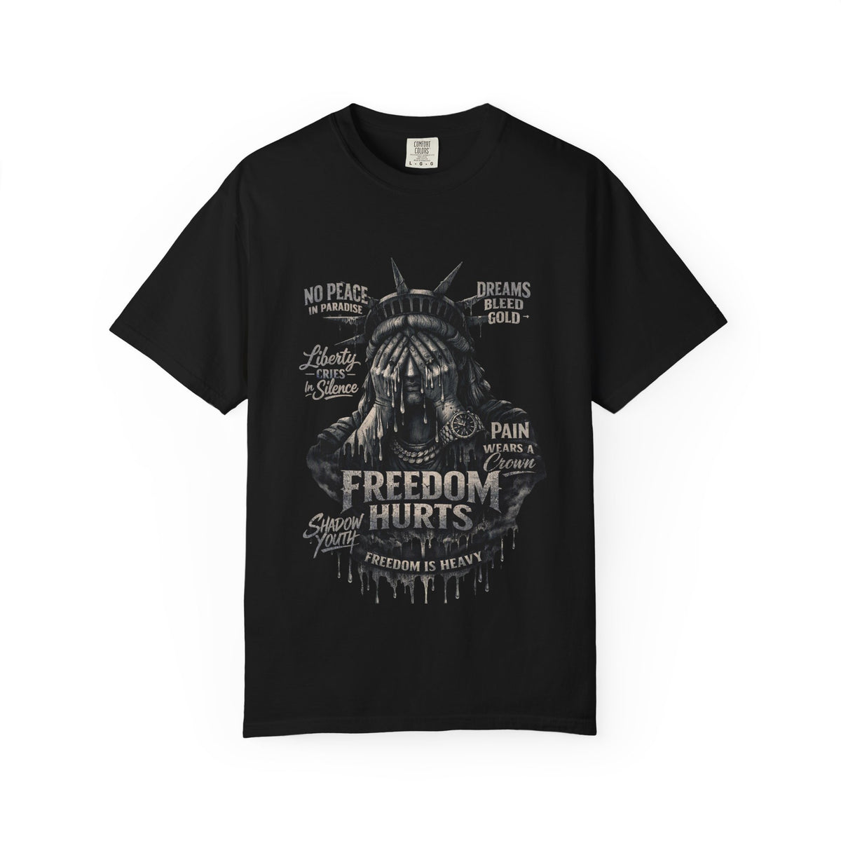 Freedom Hurts T-Shirt — Patriotic Liberty Statue Graphic Tee
