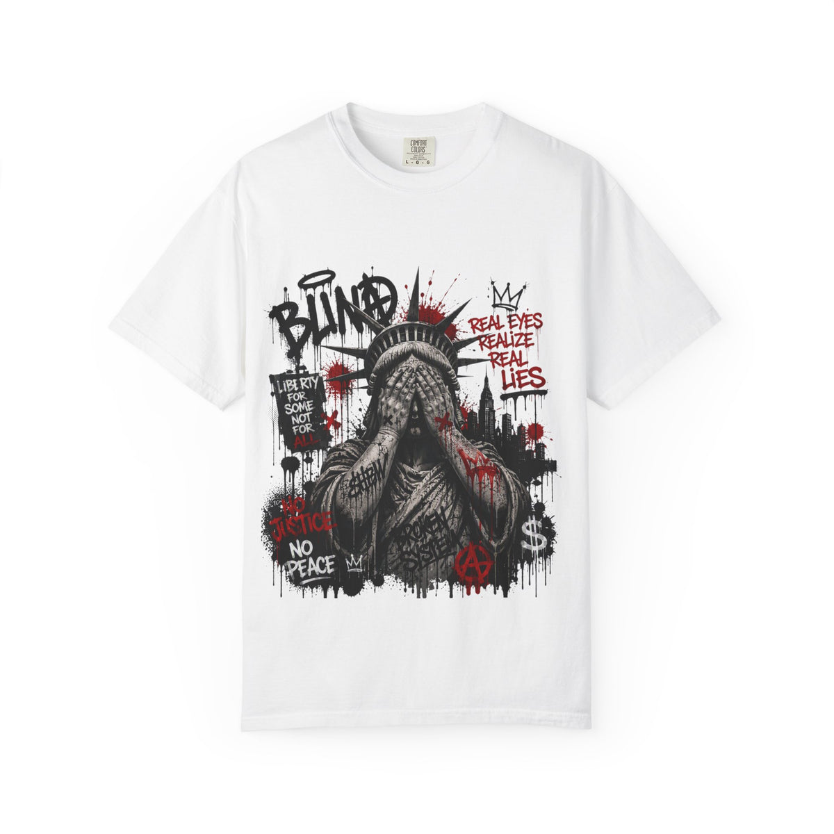 T-Shirt — Graffiti Statue of Liberty 'Blind' Street Art Tee