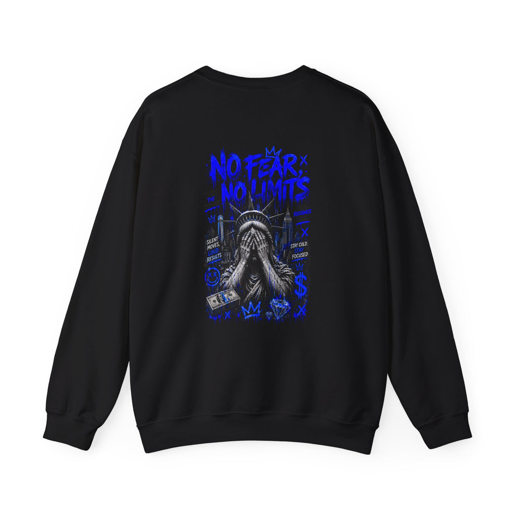 Loyalty Over Fame Crewneck Sweatshirt — 'No Fear, No Limits' Graphic Pullover