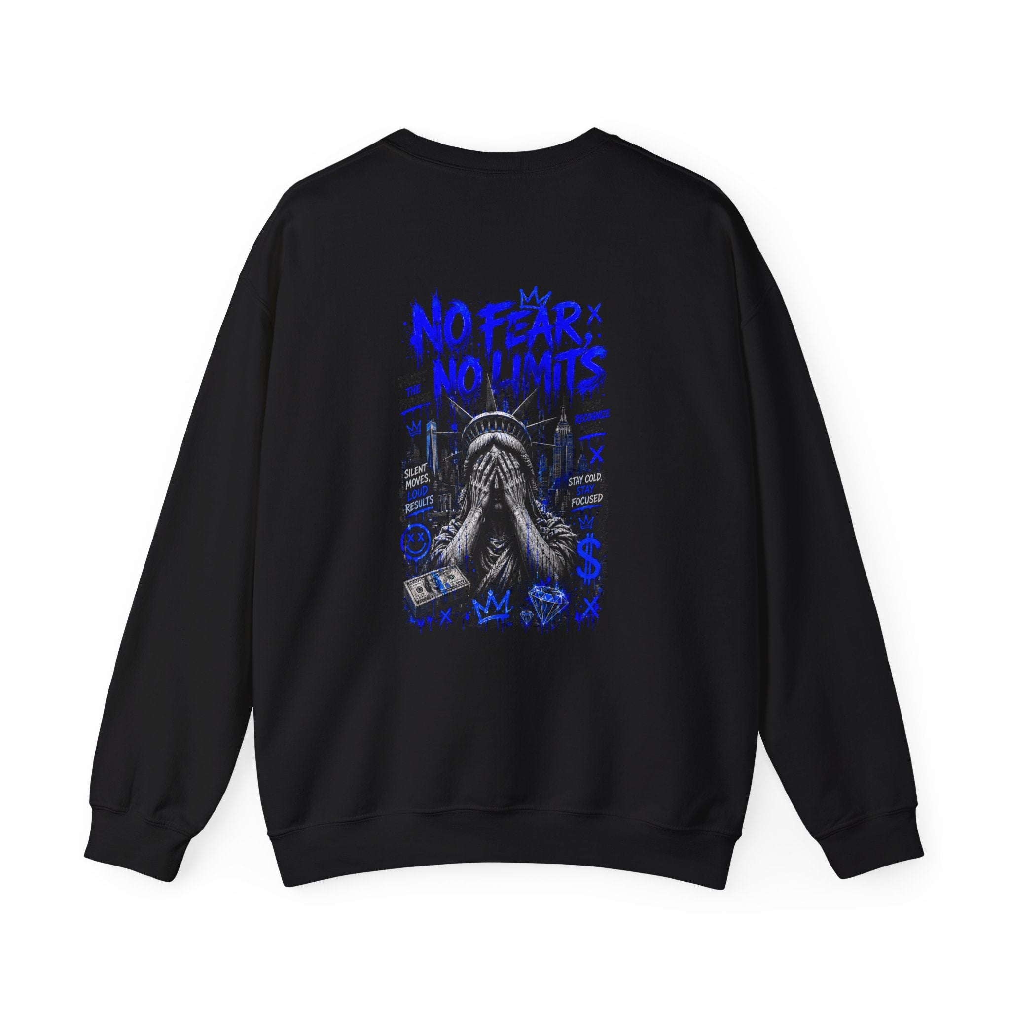 Loyalty Over Fame Crewneck Sweatshirt — 'No Fear, No Limits' Graphic Pullover