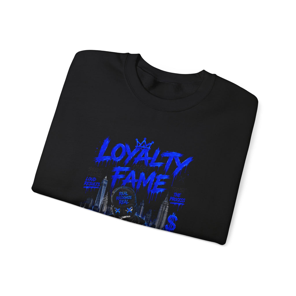 Loyalty Over Fame Crewneck Sweatshirt — 'No Fear, No Limits' Graphic Pullover