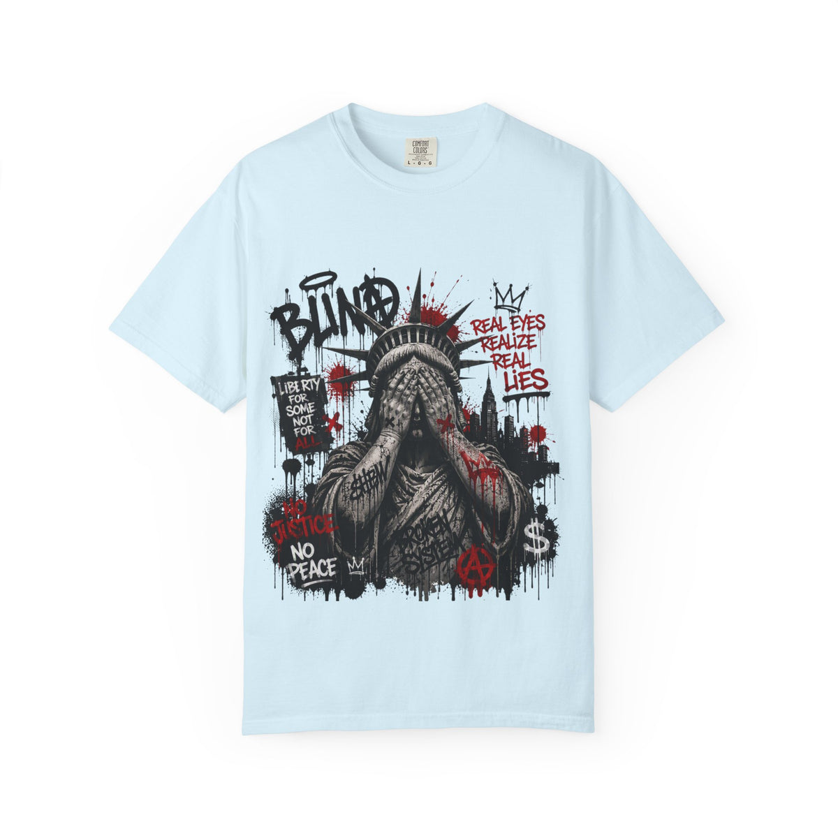 T-Shirt — Graffiti Statue of Liberty 'Blind' Street Art Tee