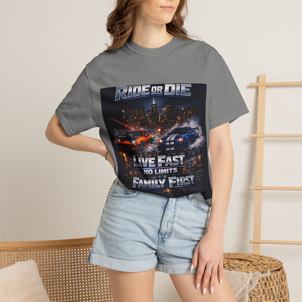 Drift Racing T-Shirt — "Ride or Die / Born to Drift" Street Racing Tee