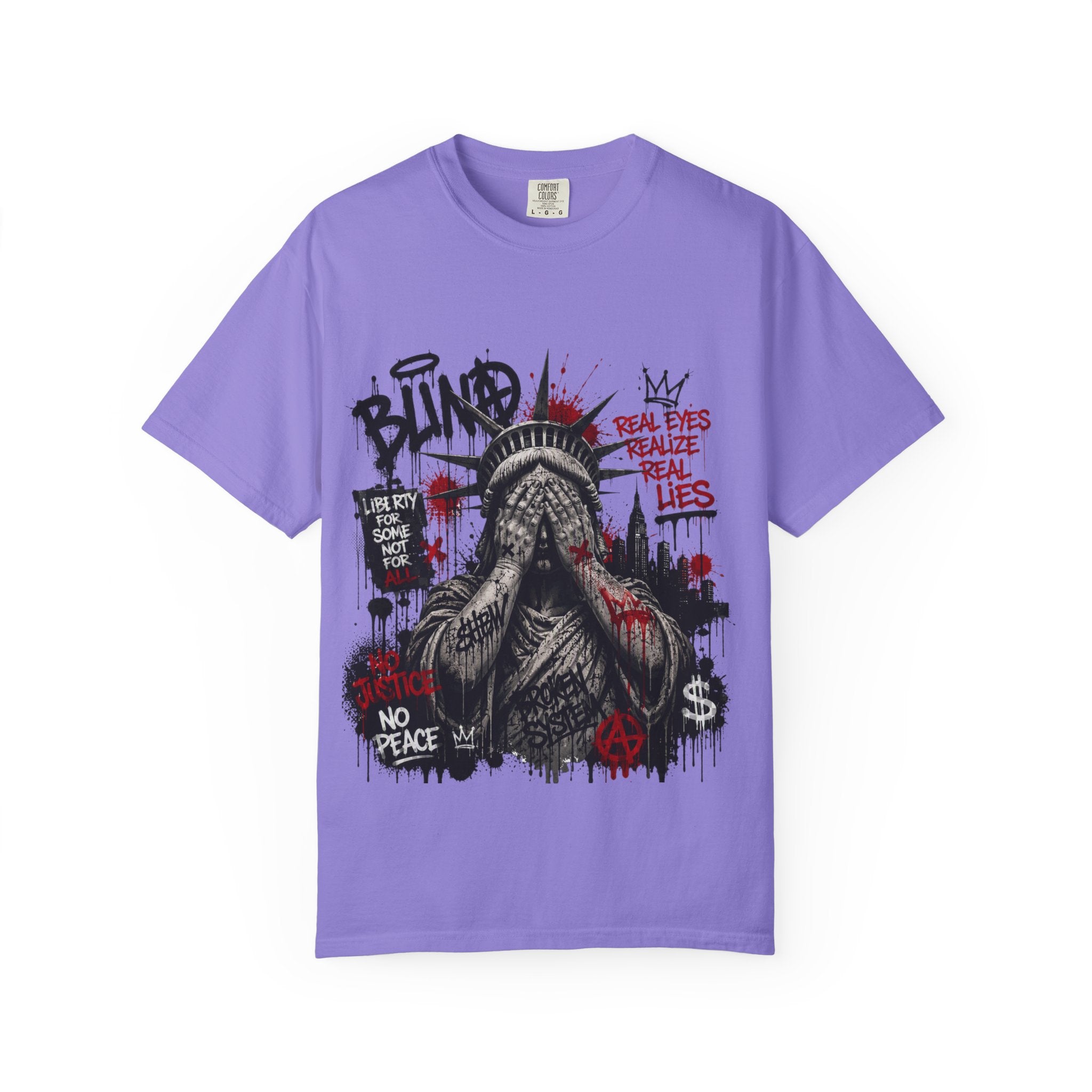 T-Shirt — Graffiti Statue of Liberty 'Blind' Street Art Tee