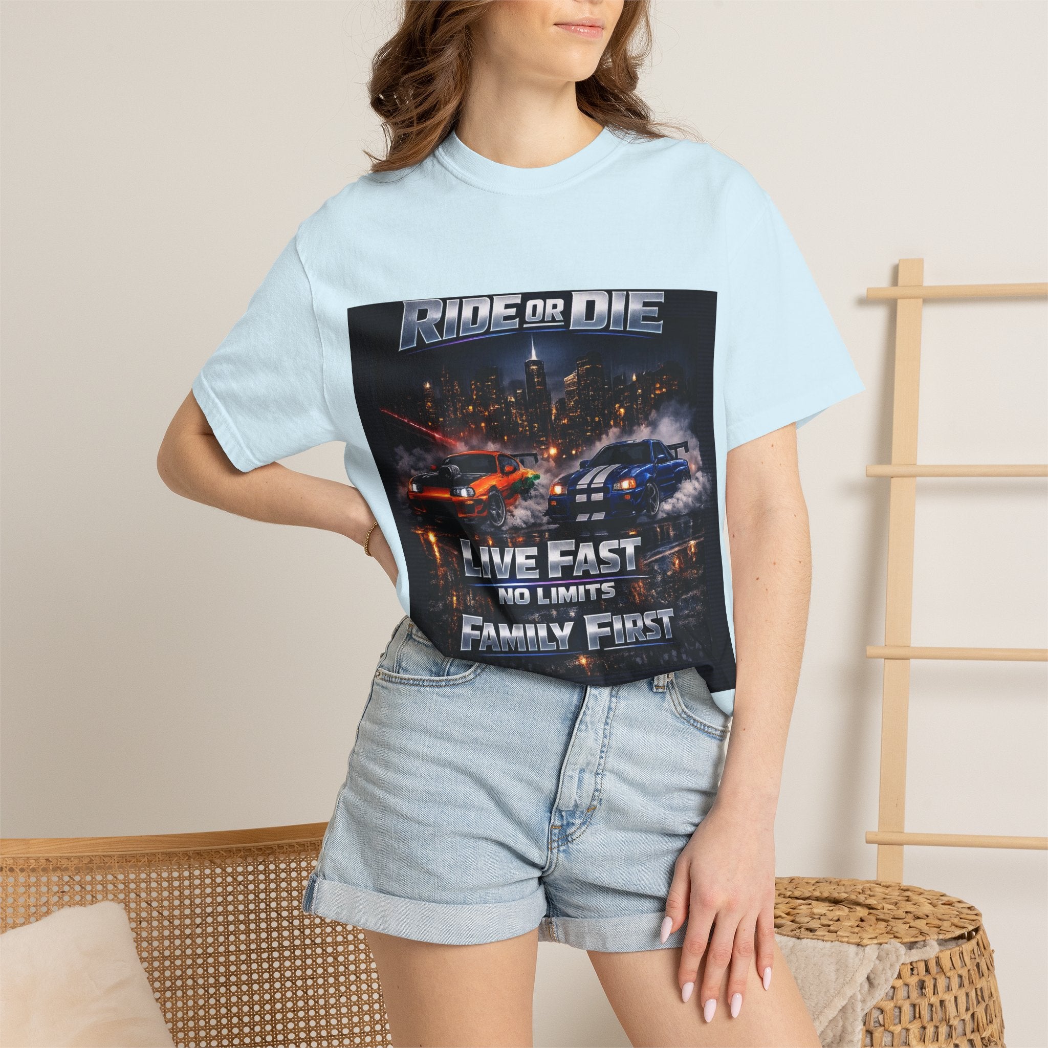 Drift Racing T-Shirt — "Ride or Die / Born to Drift" Street Racing Tee