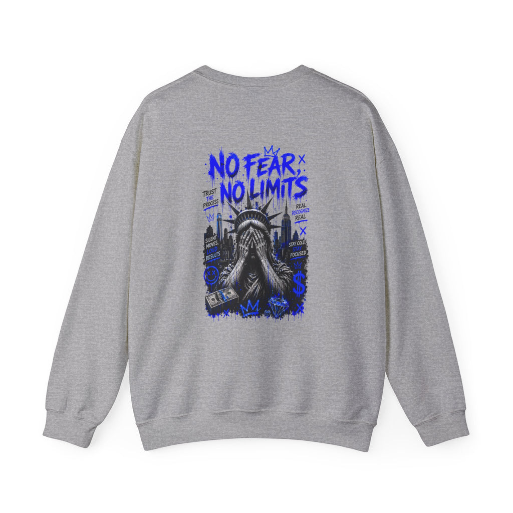 Loyalty Over Fame Crewneck Sweatshirt — 'No Fear, No Limits' Graphic Pullover