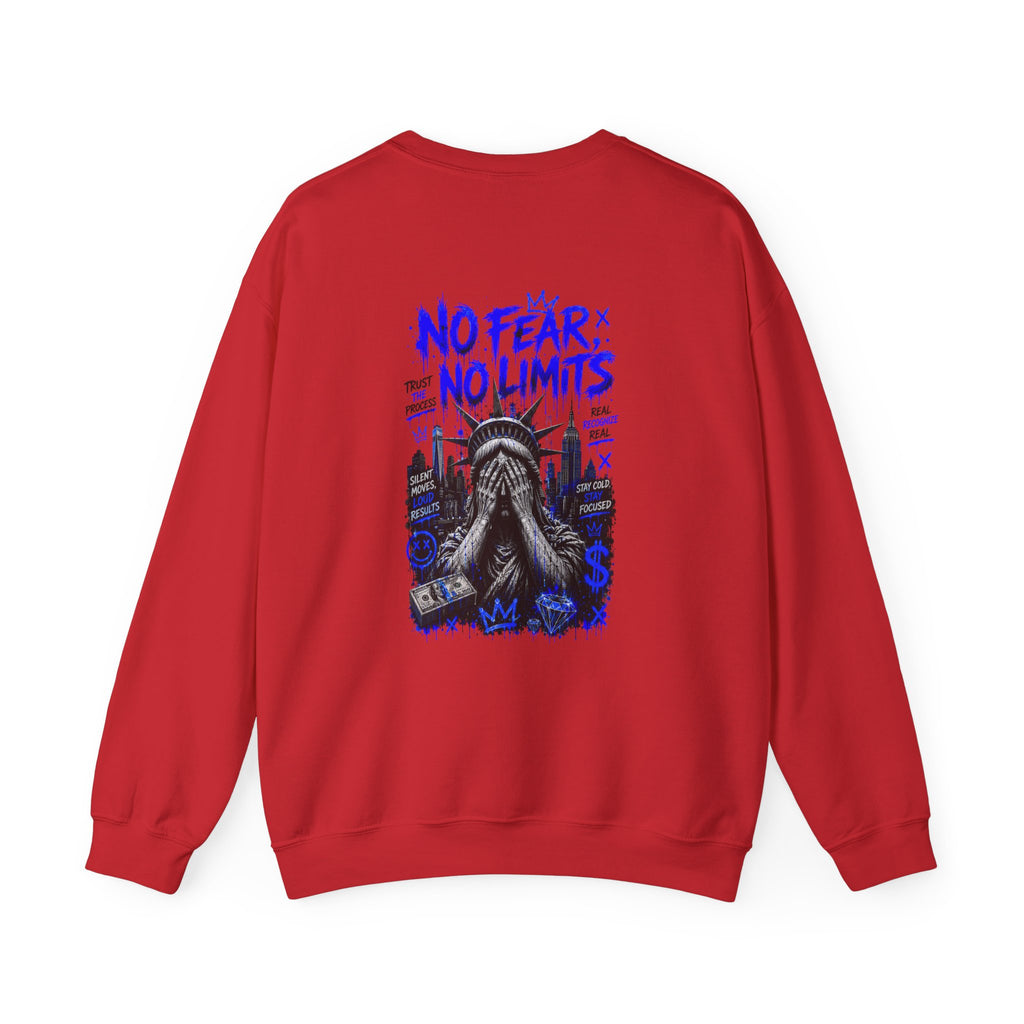 Loyalty Over Fame Crewneck Sweatshirt — 'No Fear, No Limits' Graphic Pullover